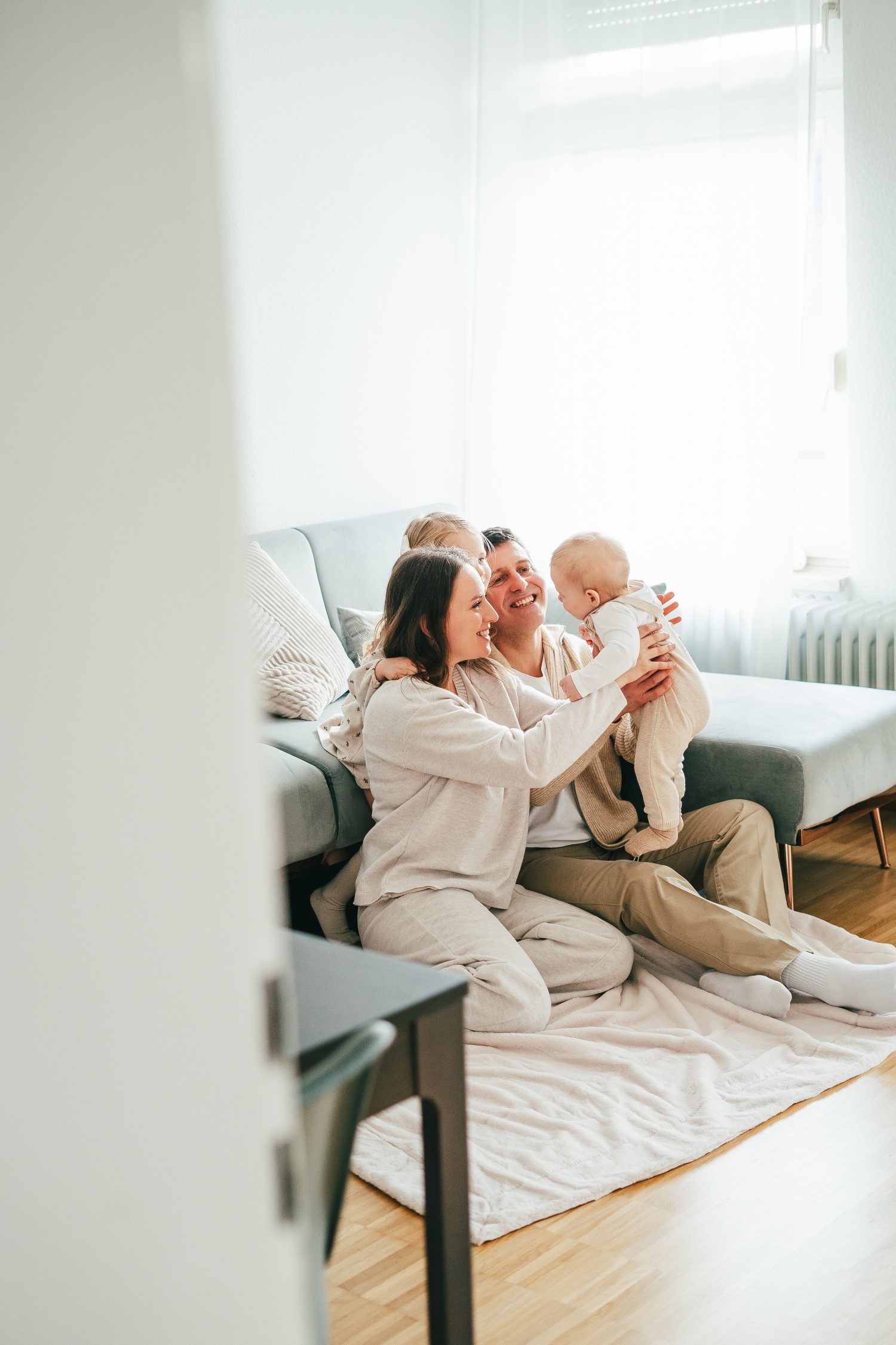 Beautiful happy young family